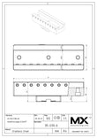 MaxxMacro (D/C) 54 Aluminum U30x6" Slotted Electrode Holder
