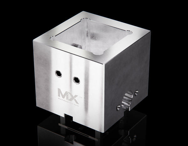 Maxx-ER Electrode Holder Aluminum 2" Square x 2" Deep Pocket Holder print