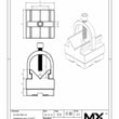 MaxxMacro (System 3R) 54  Vblock WEDM V-block Holder print