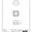 MaxxMacro (System 3R) Drawbar 3R-605.10E Low Profile Stainless print